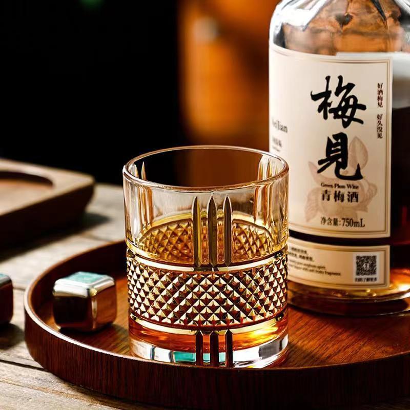Whisky Beer And Wine - ยุโรปสไตล์ Luxury Golden เก่าวิสกี้ร็อคแก้วเพชรรูปแบบ Whiskey Tumbler