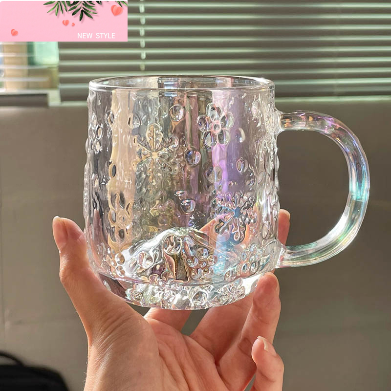 Wine Beer Glass Set - น่ารักคริสต์มาสแก้วของขวัญถ้วยแก้วสําหรับกาแฟชาไวน์นมเบียร์แก้วน้ําใสถ้วยทนความร้อน Drinkware 340ml