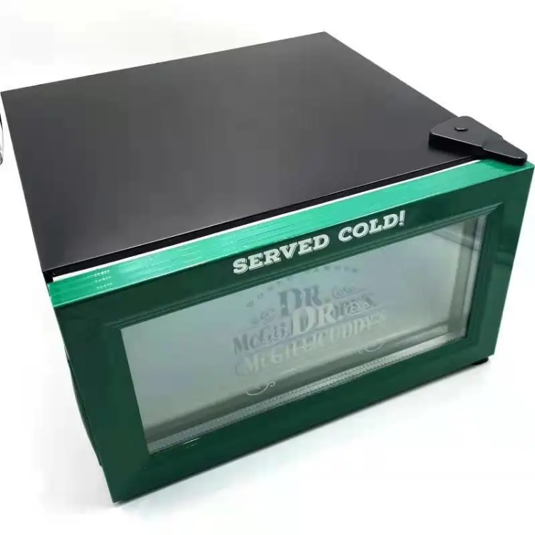Wine Beer Cooler Fridge - ตู้เย็นขนาดเล็ก 18 ลิตร ประตูกระจก สำหรับเครื่องดื่ม เบียร์