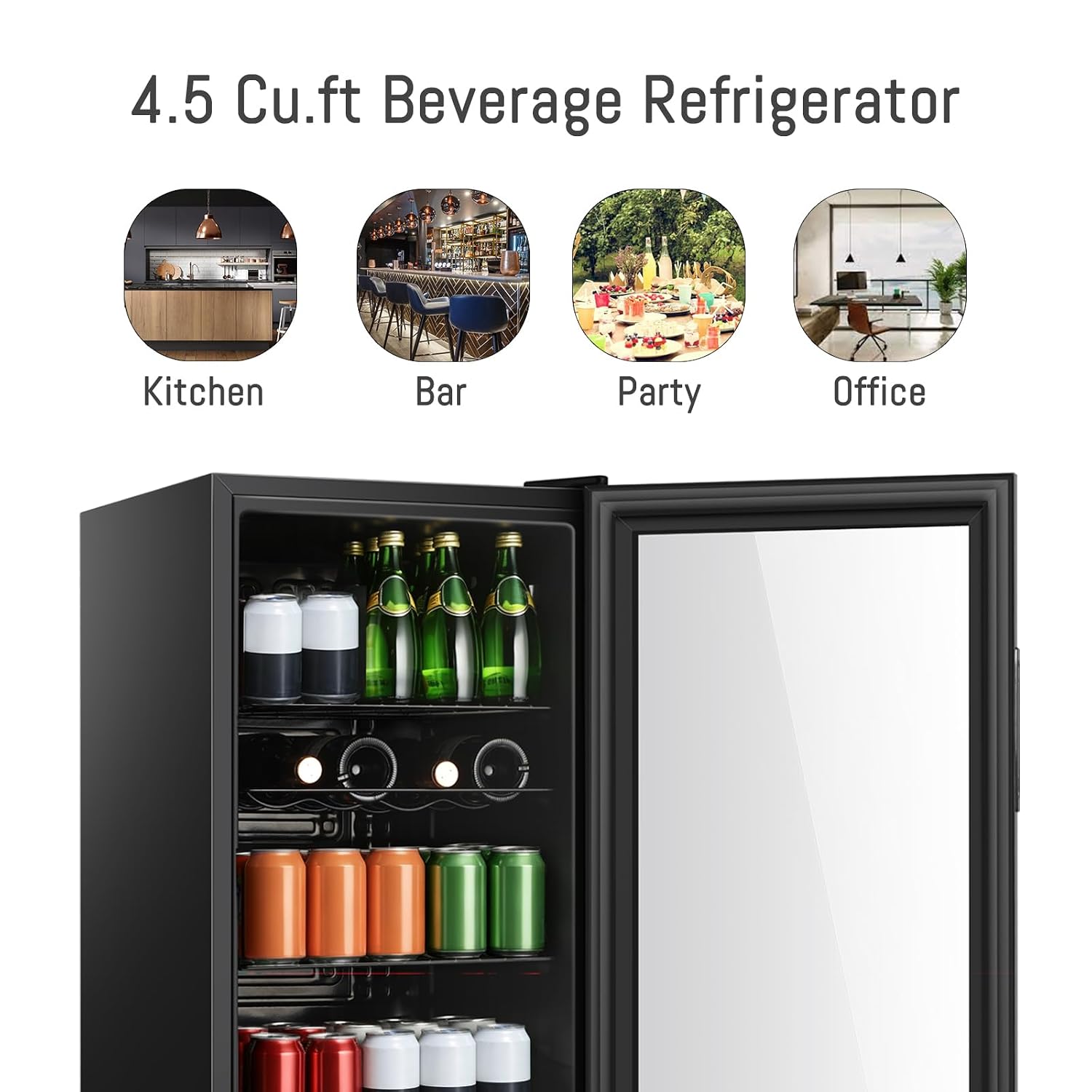 ตู้เย็นเครื่องดื่มขนาด 4.5 คิว - Wine Beer Cooler Fridge บทวิจารณ์และราคา