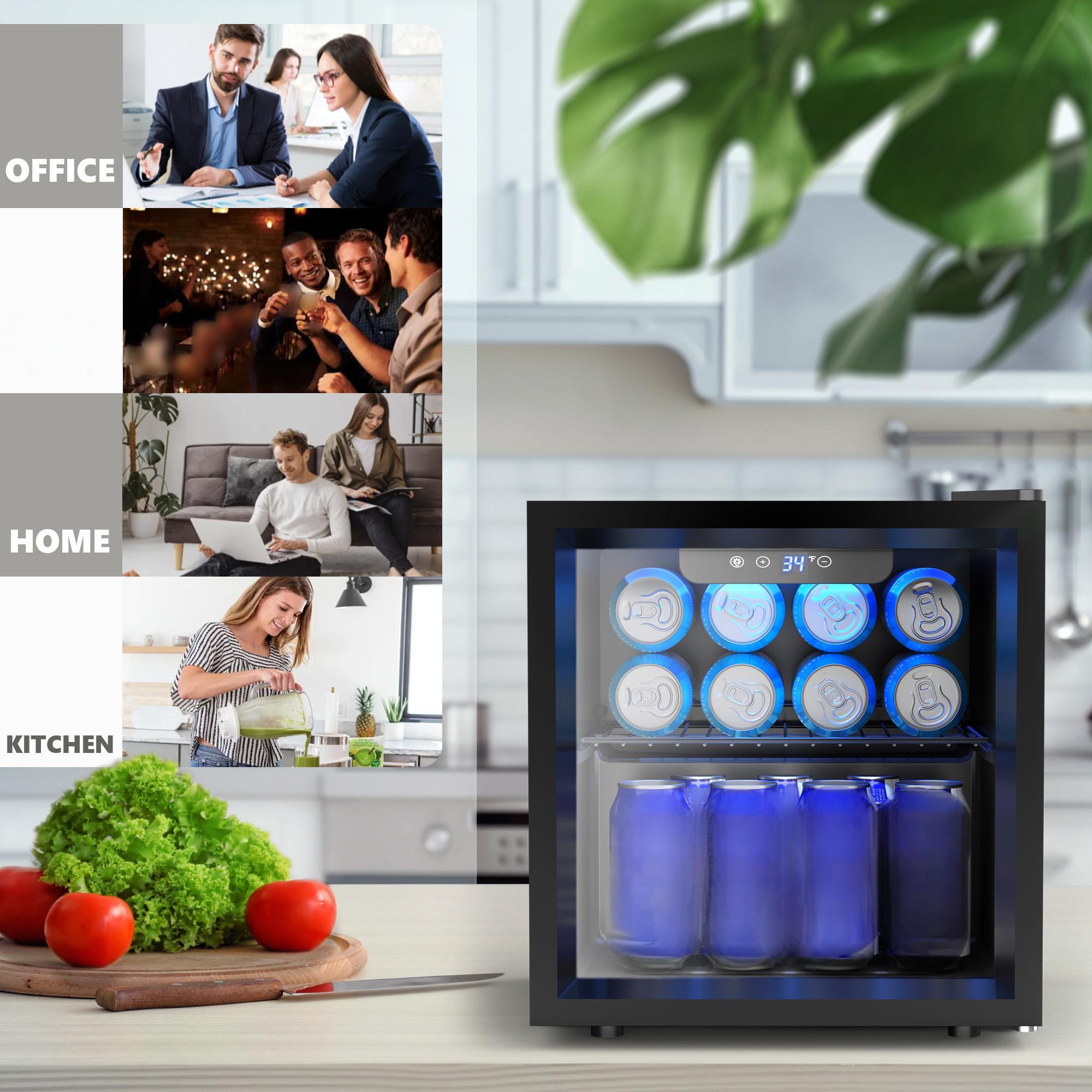 ตู้เย็นมินิแบบประตูกระจก EKOJU - Wine Beer Cooler Fridge บทวิจารณ์และราคา