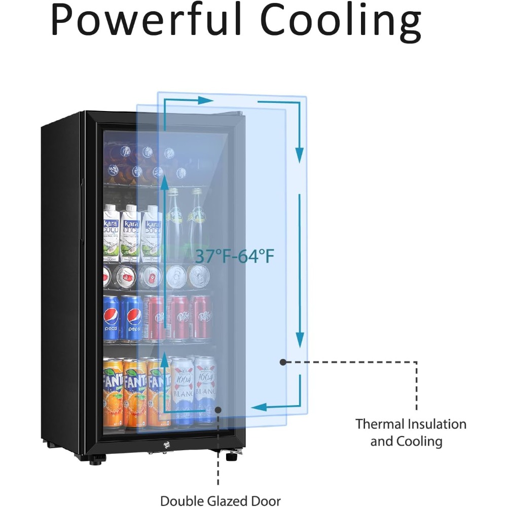 ตู้เย็นเครื่องดื่ม, ตู้เย็นขนา - Wine Beer Cooler Fridge บทวิจารณ์และราคา