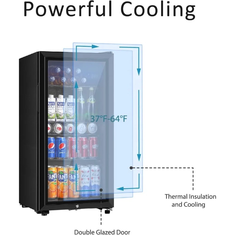 ตู้เย็นเครื่องดื่ม, ตู้เย็นขนา - Wine Beer Cooler Fridge บทวิจารณ์และราคา