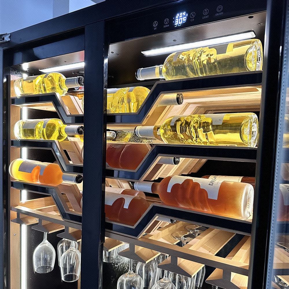 ตู้แช่ไวน์ไฟฟ้าแบบมีประตูกระจก - Wine Beer Cooler Fridge บทวิจารณ์และราคา